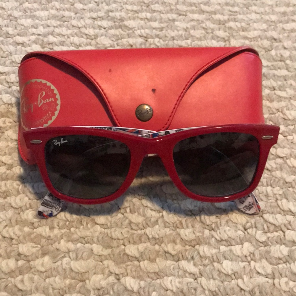 Red ray bans sunglasses